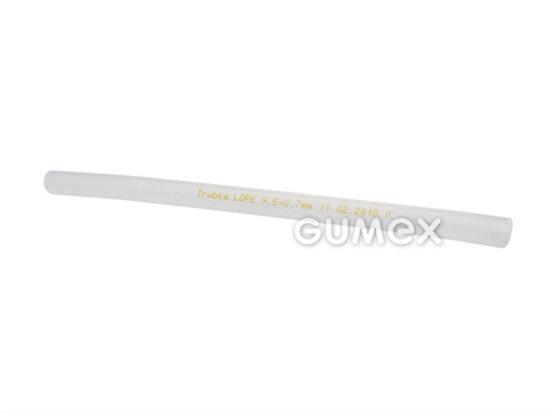 Potravinová trubička na tekuté požívatiny LDPE, 3/8" (9,5x1,4mm), 10bar, polyetylén, -10°C/+60°C, transparentná